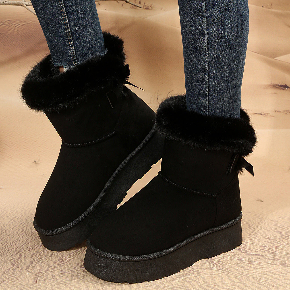 Bellanica - Bow-Knot Warm Snow Boots