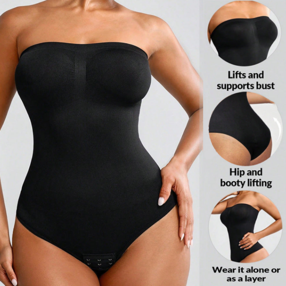 Shapewear Jumpsuit with Adjustable Straps - front view
