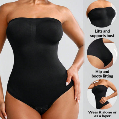 Shapewear Jumpsuit with Adjustable Straps - front view