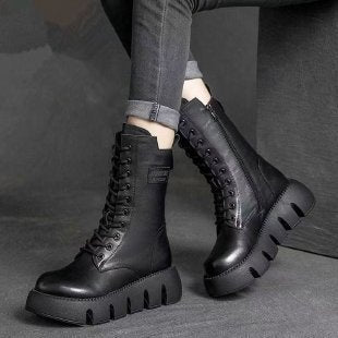 Bottes rétro à lacets pour femmes Bellanica