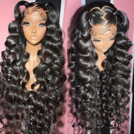 300 Density Loose Wave HD Lace Wig - front view