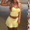 Women's Summer Tube Top Skirt Set