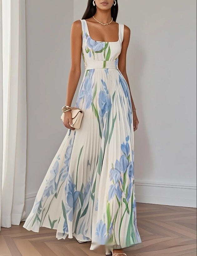 Floral Print Pleated Midi Dress | Summer Style